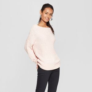 WOMEN'S Long Sleeve Chenille Low Back Pullover Sweater - Love @ First Sight